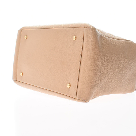 Chanel Matelasse Chain Tote Bag Beige/Gold Hardware Caviar Skin - Picture 4 of 11